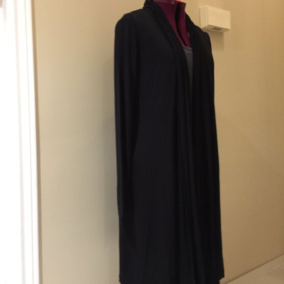 Yest Yessica Women's Long Cardigan Sweater Black Size 10 - Picture 2 of 8